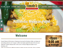 Tablet Screenshot of faustosmexicangrill.com